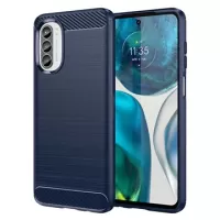 Motorola Moto G52 Brushed TPU Case - Carbon Fiber - Blue