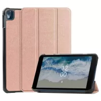 Tri-Fold Series Nokia T10 Smart Folio Case - Rose Gold