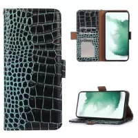 Crocodile Series Samsung Galaxy A04 Wallet Leather Case with RFID - Green