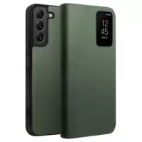 Qialino Smart View Samsung Galaxy S22 5G Flip Leather Case - Green