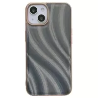 Abstract Series iPhone 14 Coated TPU Case - Grey