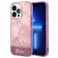Guess Jungle Collection iPhone 14 Pro Max Hybrid Case - Pink
