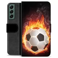Samsung Galaxy S22+ 5G Premium Wallet Case - Football Flame