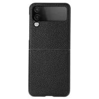 Elegant Samsung Galaxy Z Flip4 Leather Case - Black