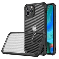 Anti-Shock iPhone 14 Pro Max Hybrid Case - Carbon Fiber - Black