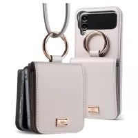 Ringke Folio Signature Samsung Galaxy Z Flip4 Leather Case - Beige