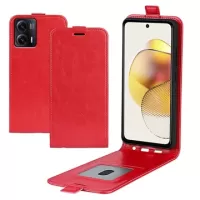 Motorola Moto G73 Vertical Flip Case with Card Slot - Red