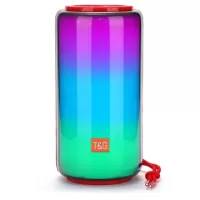 T&G TG639 Stereo Bluetooth Speaker with RGB Lights - Red