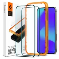 Spigen ALM Glas.tR iPhone 14 Pro Max Screen Protector - 2 Pcs. - Black