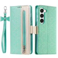 Lace Pattern Samsung Galaxy S23+ 5G Wallet Case - Green