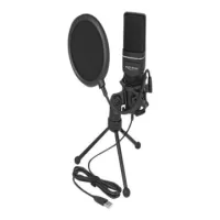 DeLock USB Condenser Microphone Set - Black