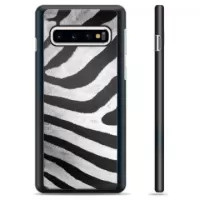 Samsung Galaxy S10 Protective Cover - Zebra