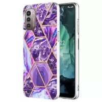 Marble Pattern Electroplated IMD Nokia G21/G11 Case - Purple