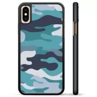 iPhone X / iPhone XS Protective Cover - Blue Camouflage