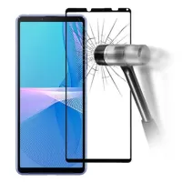 Full Cover Sony Xperia 10 III, Xperia 10 III Lite Tempered Glass Screen Protector - Black