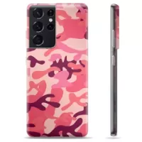 Samsung Galaxy S21 Ultra 5G TPU Case - Pink Camouflage