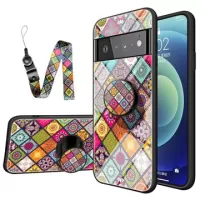 Checkered Pattern Google Pixel 6 Pro Hybrid Case - Colorful Mandala