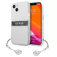 Guess 4G Strap Charm iPhone 13 Hybrid Case - Grey / Transparent