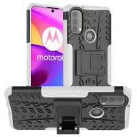 Anti-Slip Motorola Moto E20/E30/E40 Hybrid Case with Stand - White / Black