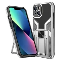 iPhone 14 Plus Hybrid Case with Metal Kickstand - Silver