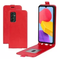 Samsung Galaxy M13 Vertical Flip Case with Card Slot - Red