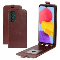 Samsung Galaxy M13 Vertical Flip Case with Card Slot - Brown