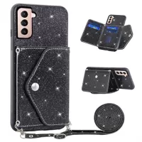Stardust Samsung Galaxy S23+ 5G Case with Card Holder - Black