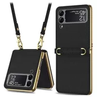 GKK Mirror Samsung Galaxy Z Flip3 5G Hybrid Case - Black