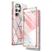 Supcase Cosmo Samsung Galaxy S22 Ultra 5G Hybrid Case - Pink Marble