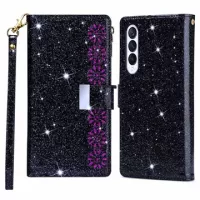 Starlight Series Samsung Galaxy Z Fold4 Wallet Case - Black