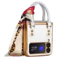 GKK Handbag Design Samsung Galaxy Z Flip3 5G Case - White