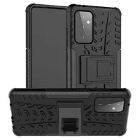 Anti-Slip Samsung Galaxy A72 5G Hybrid Case with Stand - Black
