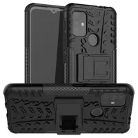 Anti-Slip Motorola Moto G30 Hybrid Case with Stand - Black