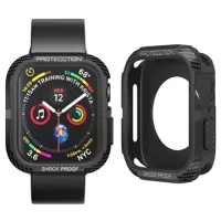 Shockproof Apple Watch Series 8/SE (2022)/7/SE/6/5/4 TPU Case - 44mm/45mm - Black