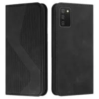 Business Style Samsung Galaxy A03s Wallet Case - Black