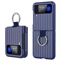 Luggage Series Samsung Galaxy Z Flip3 5G Case with Ring - Blue
