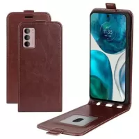 Motorola Moto G42 Vertical Flip Case with Card Slot - Brown