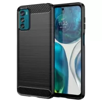 Motorola Moto G42 Brushed TPU Cover - Carbon Fiber - Black