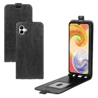 Samsung Galaxy A04 Vertical Flip Case with Card Slot - Black