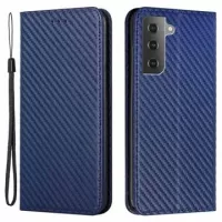 Samsung Galaxy S23 5G Wallet Case - Carbon Fiber - Blue