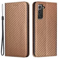 Samsung Galaxy S23+ 5G Wallet Case - Carbon Fiber - Brown