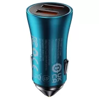 Baseus Golden Contactor Max Dual USB Fast Car Charger 60W - Blue