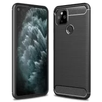 Google Pixel 5 Brushed TPU Case - Carbon Fiber - Black