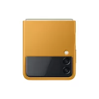 Samsung Galaxy Z FLIP3 5G Leather Flip Cover Mustard - Official
