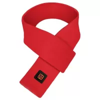 Graphene Smart Electric Heating Scarf Unisex Winter Neck Warm, 2000mAh Power Bank, USB Charging - Red