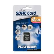 Bestmedia PLATINUM microSDHC Card (SD-Adapter) 4 GB Class6 memory card