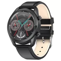 Waterproof Smart Watch with Heart Rate L16 - Leather (Bulk Satisfactory) - Black