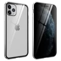 iPhone 11 Pro Magnetic Case with Tempered Glass - Privacy - Silver