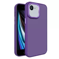 For iPhone SE 2022 /2020 / 7 / 8 All-inclusive TPU Edge Acrylic Back Phone Case(Deep Purple)