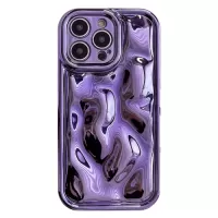 For iPhone 12 Pro Max Electroplating Meteorite Texture TPU Phone Case(Purple)